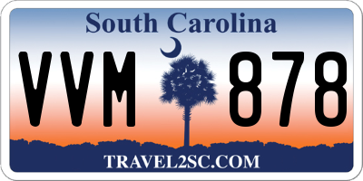 SC license plate VVM878