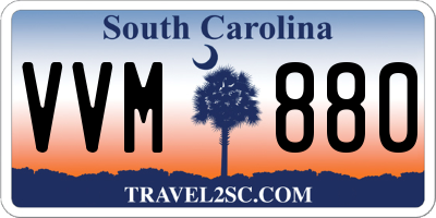 SC license plate VVM880