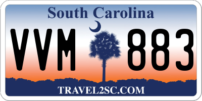 SC license plate VVM883
