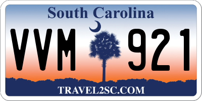 SC license plate VVM921