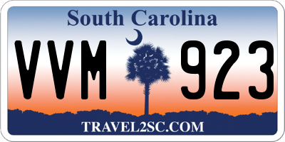 SC license plate VVM923