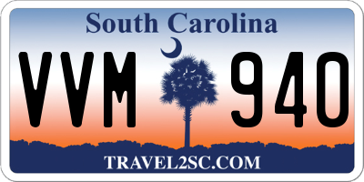 SC license plate VVM940
