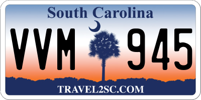SC license plate VVM945
