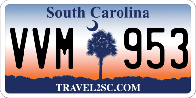 SC license plate VVM953