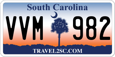 SC license plate VVM982