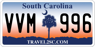 SC license plate VVM996
