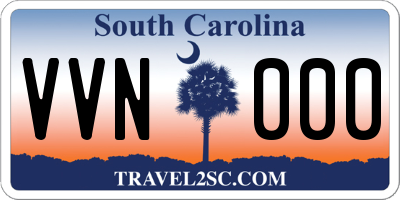 SC license plate VVN000