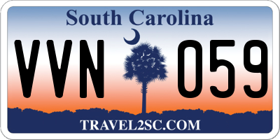 SC license plate VVN059