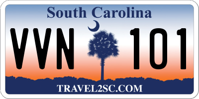 SC license plate VVN101