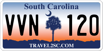 SC license plate VVN120