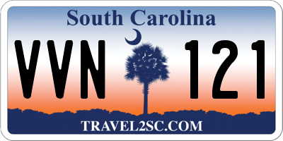 SC license plate VVN121