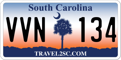 SC license plate VVN134