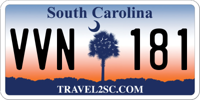 SC license plate VVN181