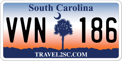 SC license plate VVN186