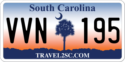 SC license plate VVN195