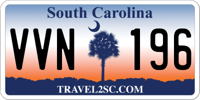SC license plate VVN196