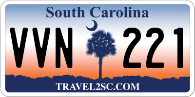 SC license plate VVN221
