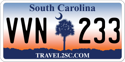 SC license plate VVN233