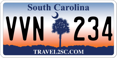 SC license plate VVN234