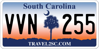 SC license plate VVN255