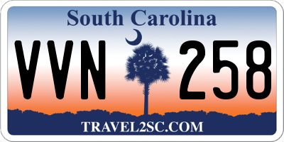 SC license plate VVN258