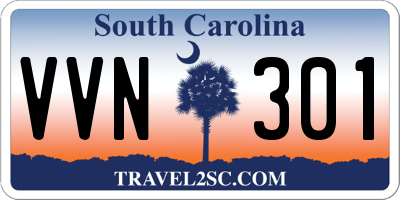 SC license plate VVN301