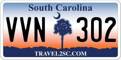 SC license plate VVN302