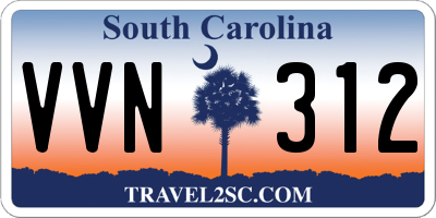 SC license plate VVN312