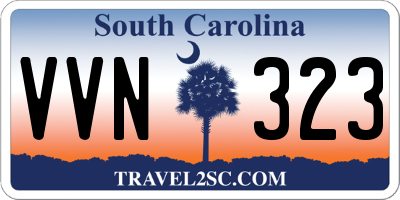 SC license plate VVN323
