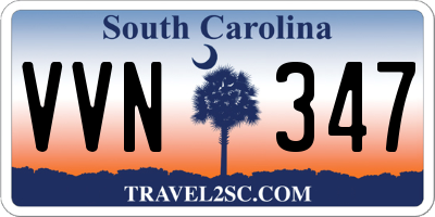 SC license plate VVN347