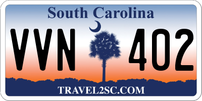 SC license plate VVN402
