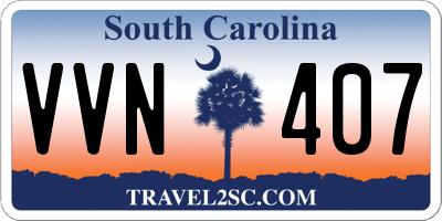 SC license plate VVN407