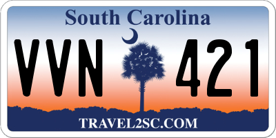 SC license plate VVN421