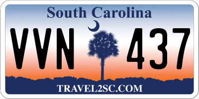 SC license plate VVN437