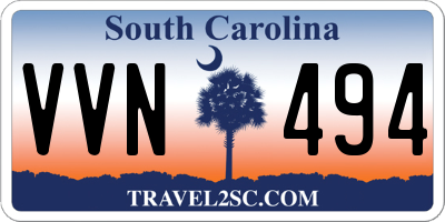 SC license plate VVN494