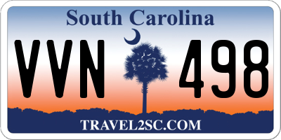 SC license plate VVN498