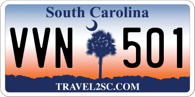 SC license plate VVN501