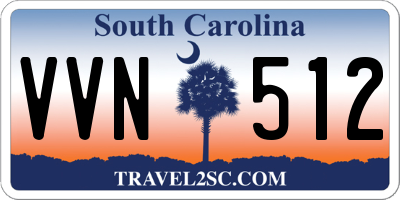 SC license plate VVN512