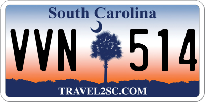SC license plate VVN514