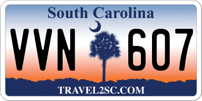 SC license plate VVN607