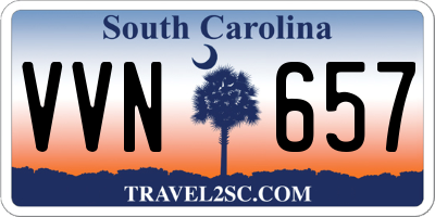 SC license plate VVN657