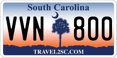 SC license plate VVN800