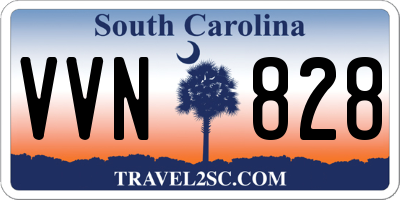 SC license plate VVN828