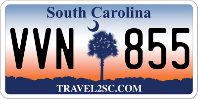 SC license plate VVN855