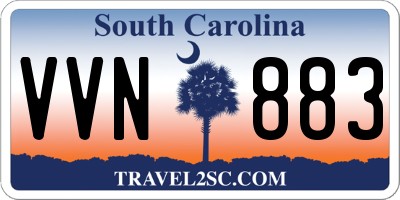SC license plate VVN883