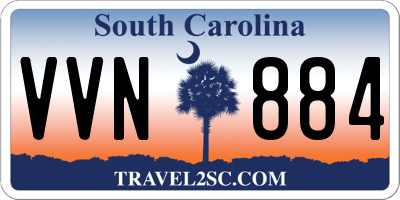SC license plate VVN884