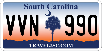 SC license plate VVN990