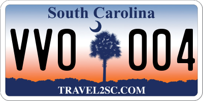 SC license plate VVO004