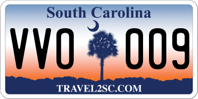 SC license plate VVO009