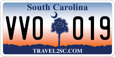 SC license plate VVO019